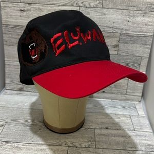Eluwak black red bear baseball cap hat